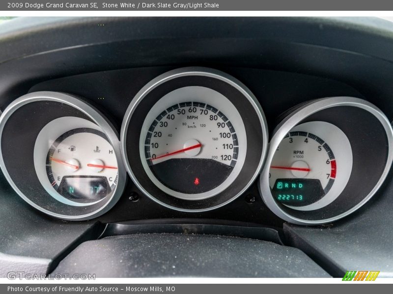 Stone White / Dark Slate Gray/Light Shale 2009 Dodge Grand Caravan SE