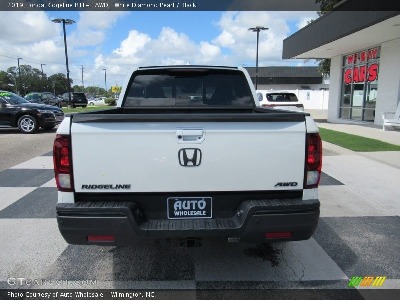 White Diamond Pearl / Black 2019 Honda Ridgeline RTL-E AWD