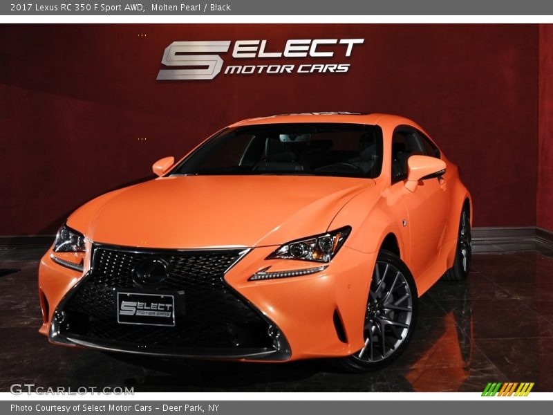 Molten Pearl / Black 2017 Lexus RC 350 F Sport AWD