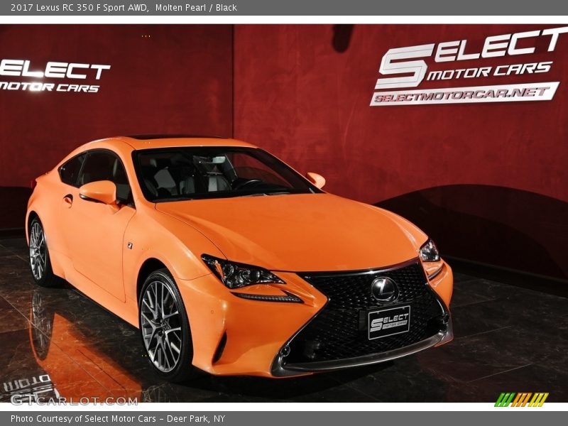 Molten Pearl / Black 2017 Lexus RC 350 F Sport AWD