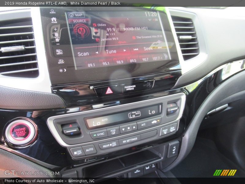 White Diamond Pearl / Black 2019 Honda Ridgeline RTL-E AWD