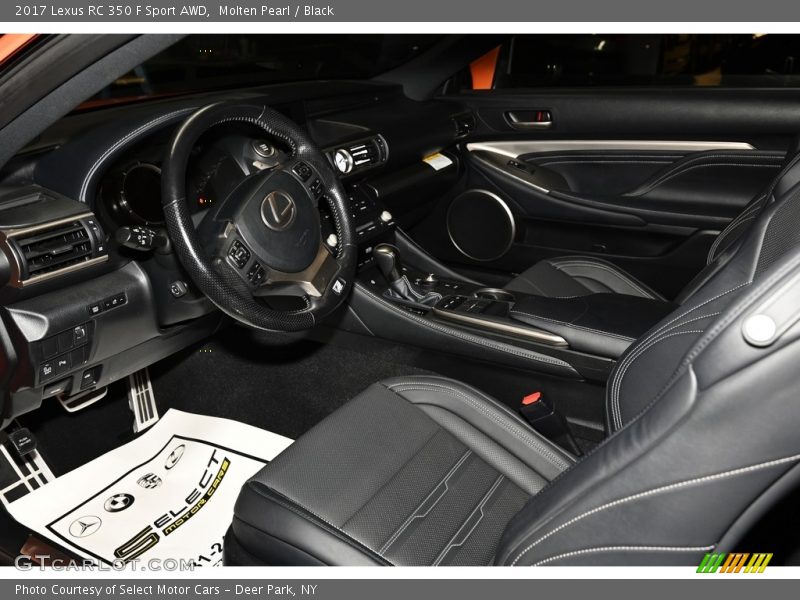 Molten Pearl / Black 2017 Lexus RC 350 F Sport AWD