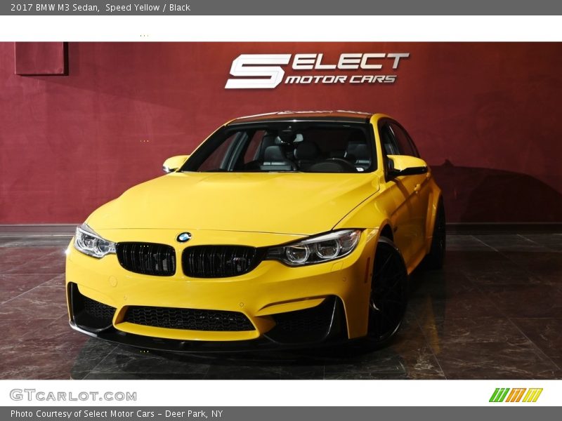 Speed Yellow / Black 2017 BMW M3 Sedan