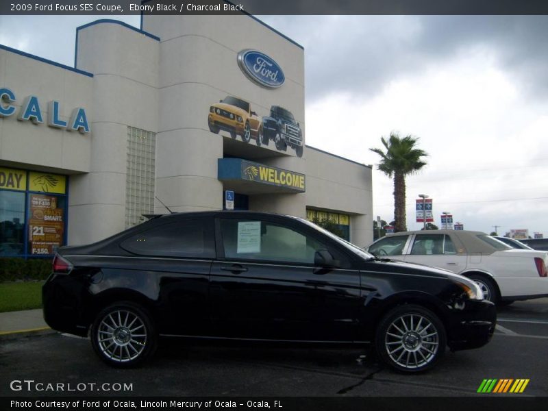 Ebony Black / Charcoal Black 2009 Ford Focus SES Coupe