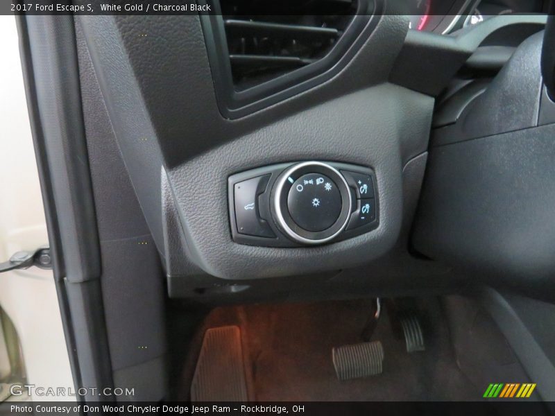 White Gold / Charcoal Black 2017 Ford Escape S