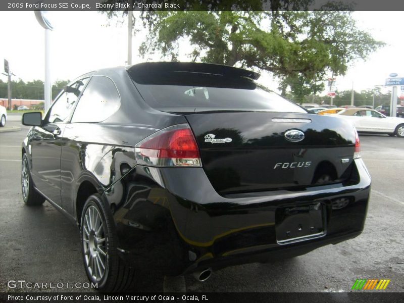 Ebony Black / Charcoal Black 2009 Ford Focus SES Coupe