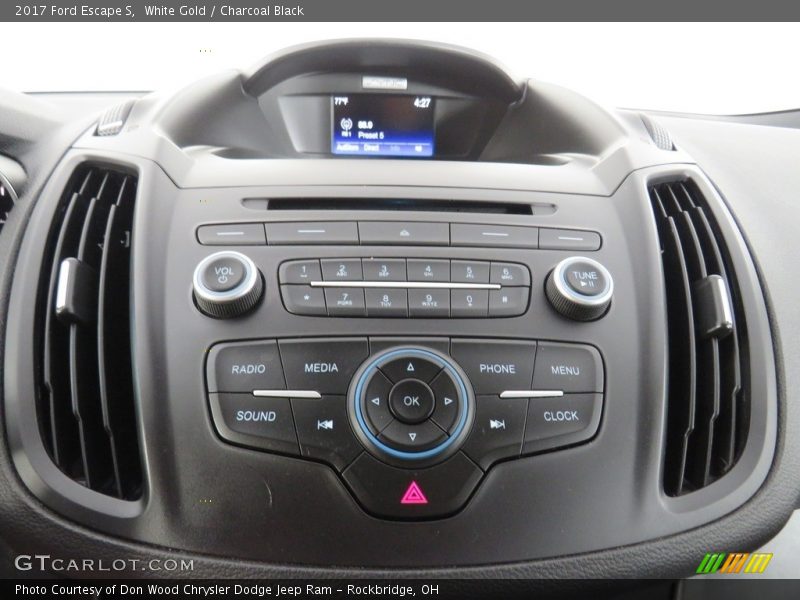 White Gold / Charcoal Black 2017 Ford Escape S