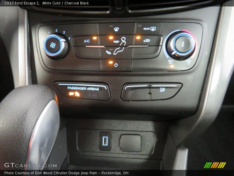 White Gold / Charcoal Black 2017 Ford Escape S