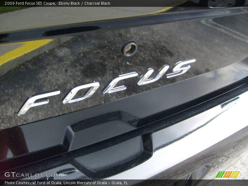 Ebony Black / Charcoal Black 2009 Ford Focus SES Coupe