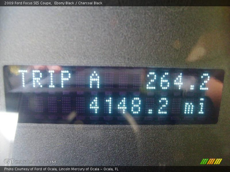 Ebony Black / Charcoal Black 2009 Ford Focus SES Coupe