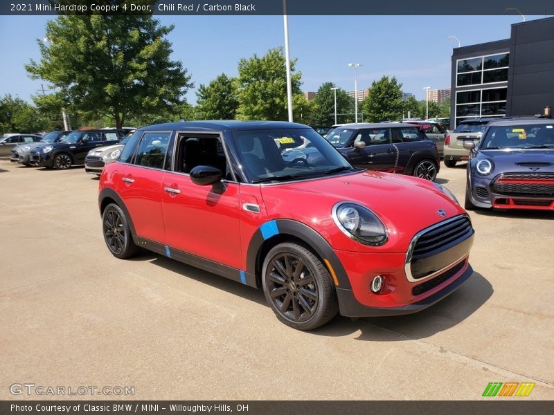 Chili Red / Carbon Black 2021 Mini Hardtop Cooper 4 Door