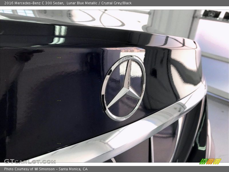 Lunar Blue Metallic / Crystal Grey/Black 2016 Mercedes-Benz C 300 Sedan
