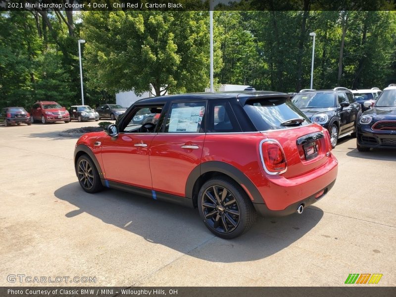 Chili Red / Carbon Black 2021 Mini Hardtop Cooper 4 Door
