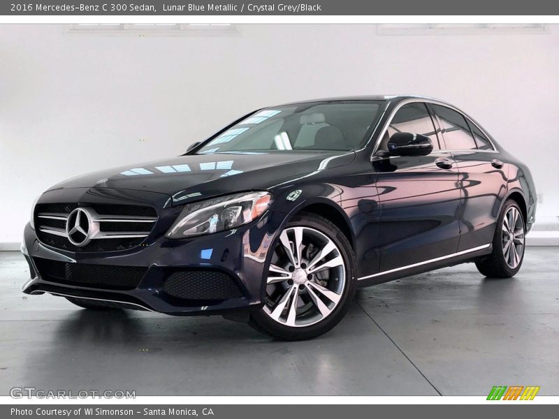 Lunar Blue Metallic / Crystal Grey/Black 2016 Mercedes-Benz C 300 Sedan