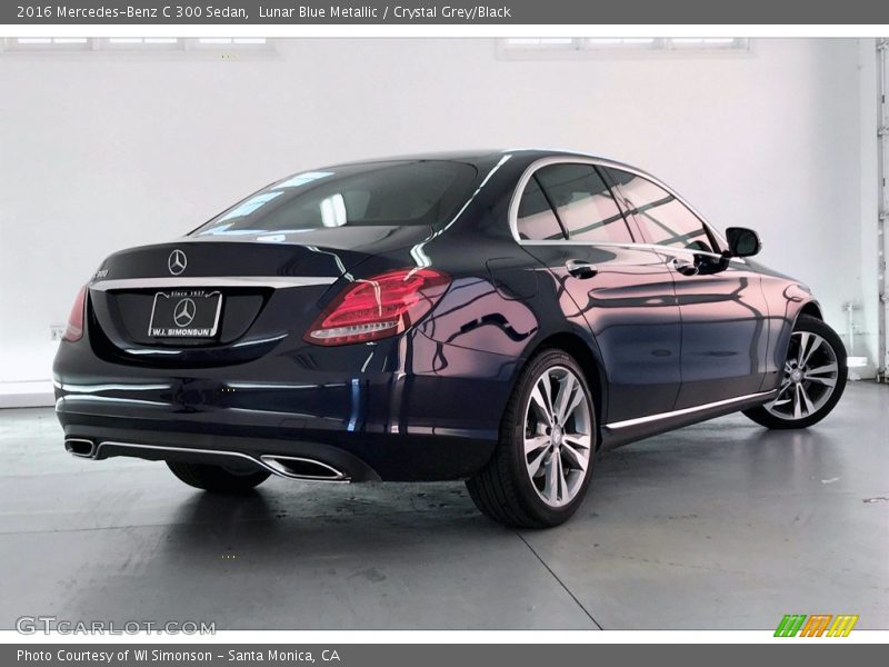 Lunar Blue Metallic / Crystal Grey/Black 2016 Mercedes-Benz C 300 Sedan