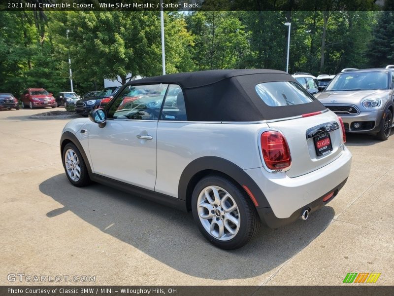 White Silver Metallic / Carbon Black 2021 Mini Convertible Cooper