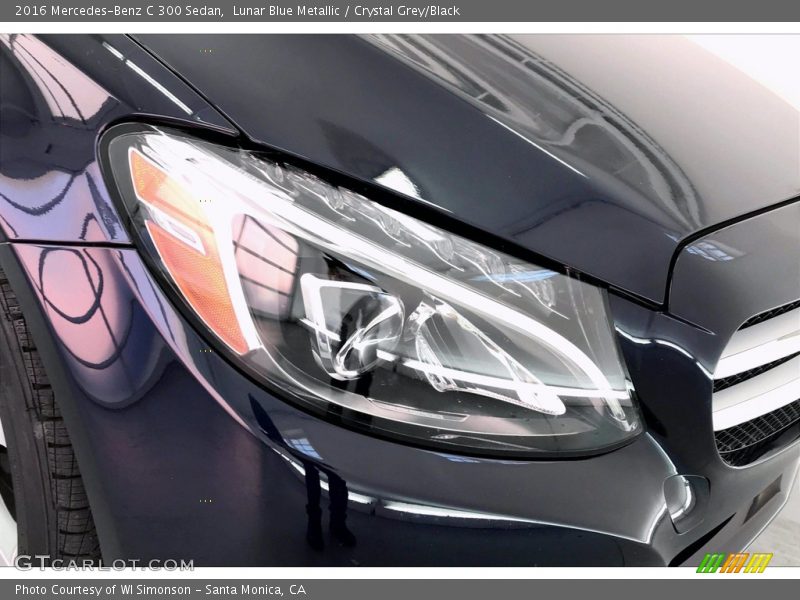 Lunar Blue Metallic / Crystal Grey/Black 2016 Mercedes-Benz C 300 Sedan