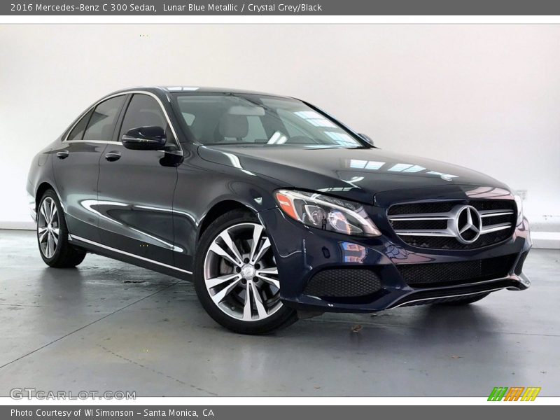 Lunar Blue Metallic / Crystal Grey/Black 2016 Mercedes-Benz C 300 Sedan