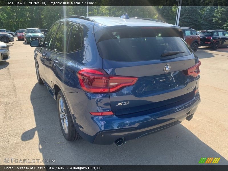 Phytonic Blue Metallic / Black 2021 BMW X3 xDrive30i