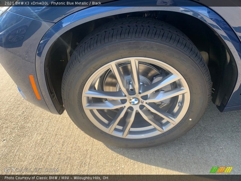 Phytonic Blue Metallic / Black 2021 BMW X3 xDrive30i