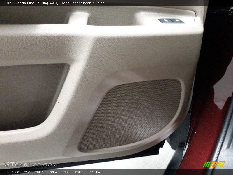 Deep Scarlet Pearl / Beige 2021 Honda Pilot Touring AWD
