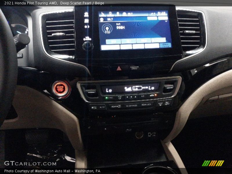 Deep Scarlet Pearl / Beige 2021 Honda Pilot Touring AWD