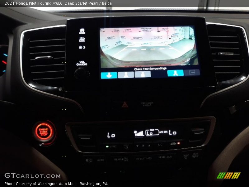 Deep Scarlet Pearl / Beige 2021 Honda Pilot Touring AWD