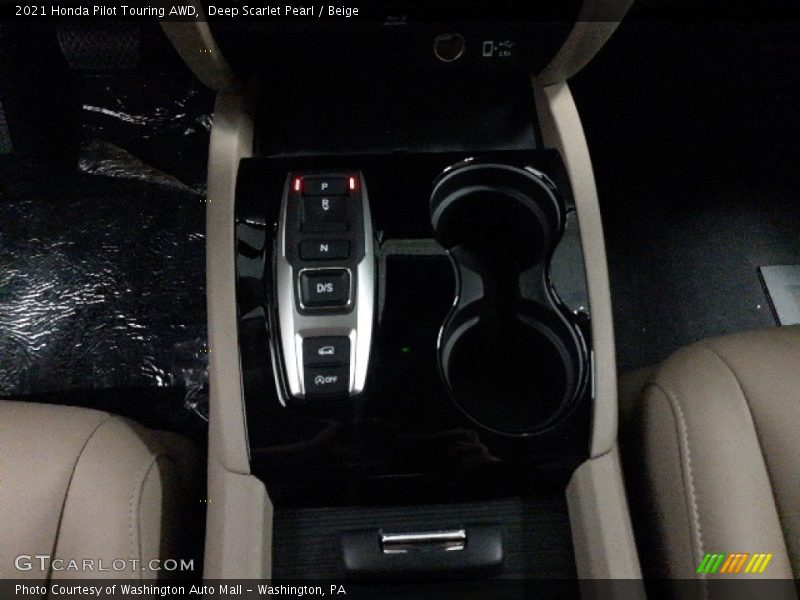 Deep Scarlet Pearl / Beige 2021 Honda Pilot Touring AWD