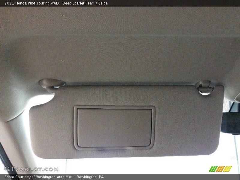 Deep Scarlet Pearl / Beige 2021 Honda Pilot Touring AWD