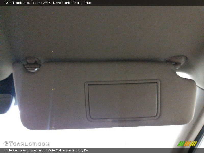 Deep Scarlet Pearl / Beige 2021 Honda Pilot Touring AWD