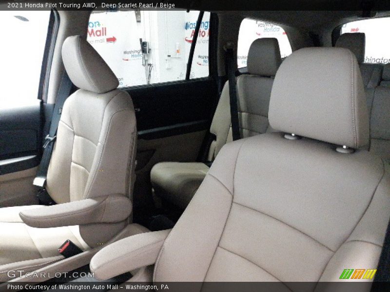 Deep Scarlet Pearl / Beige 2021 Honda Pilot Touring AWD