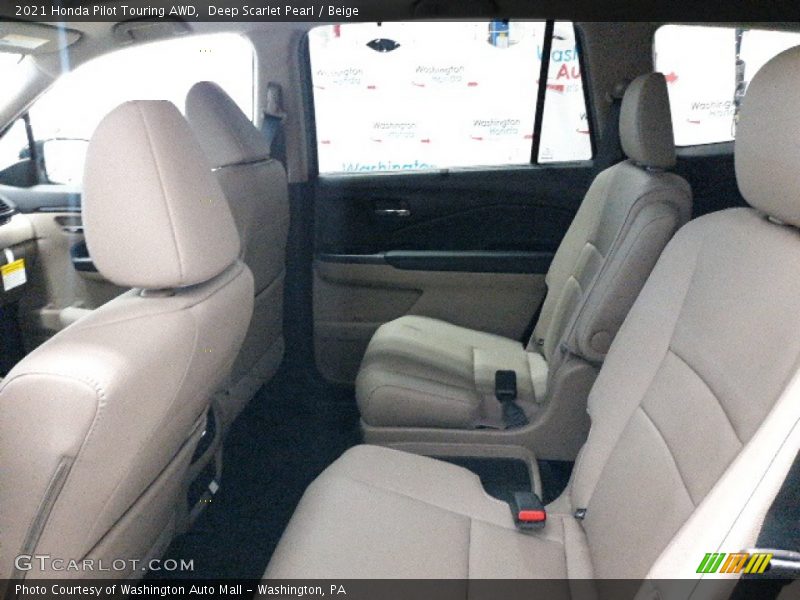 Deep Scarlet Pearl / Beige 2021 Honda Pilot Touring AWD