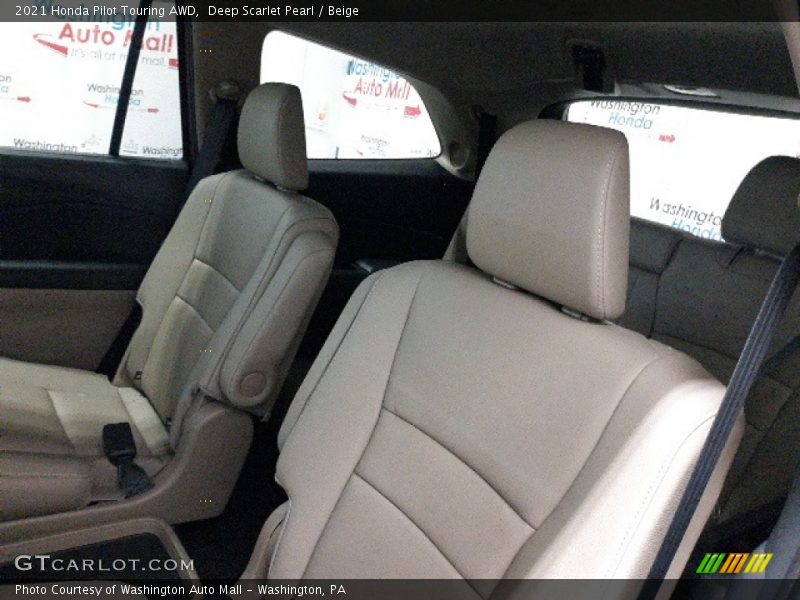 Deep Scarlet Pearl / Beige 2021 Honda Pilot Touring AWD