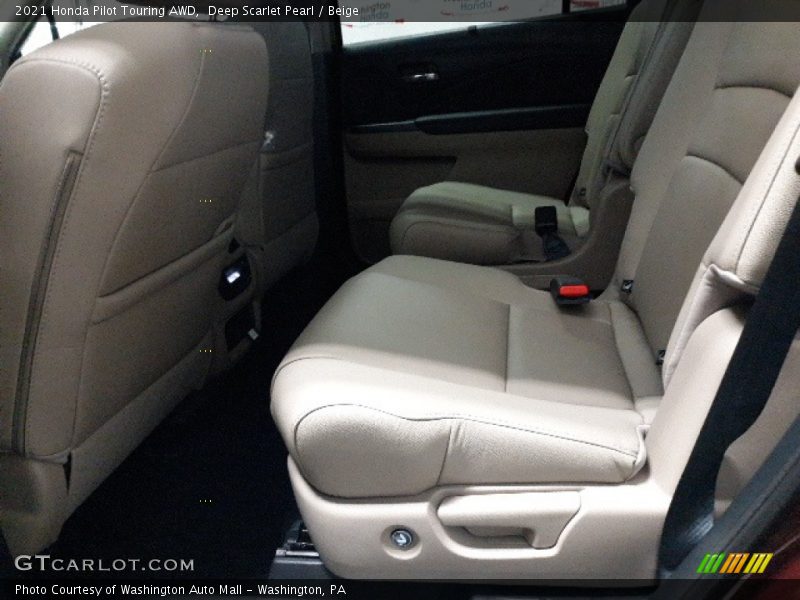 Deep Scarlet Pearl / Beige 2021 Honda Pilot Touring AWD