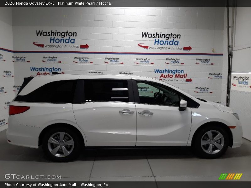 Platinum White Pearl / Mocha 2020 Honda Odyssey EX-L