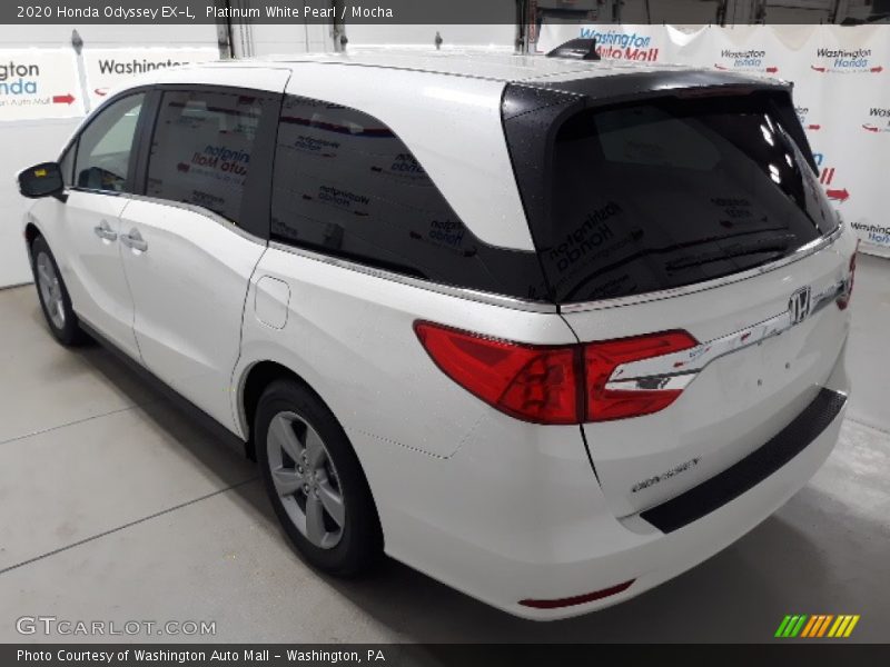 Platinum White Pearl / Mocha 2020 Honda Odyssey EX-L