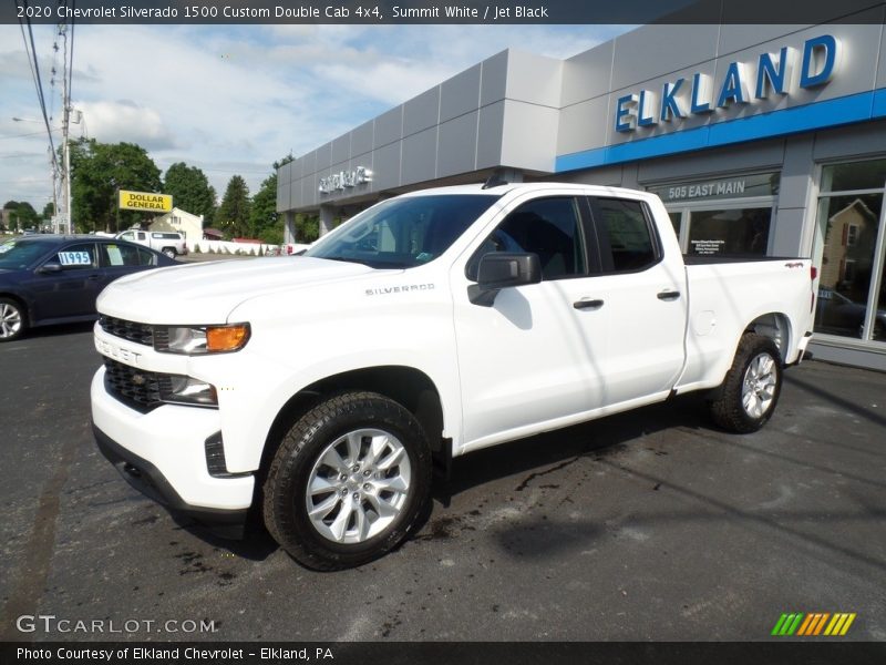 Summit White / Jet Black 2020 Chevrolet Silverado 1500 Custom Double Cab 4x4