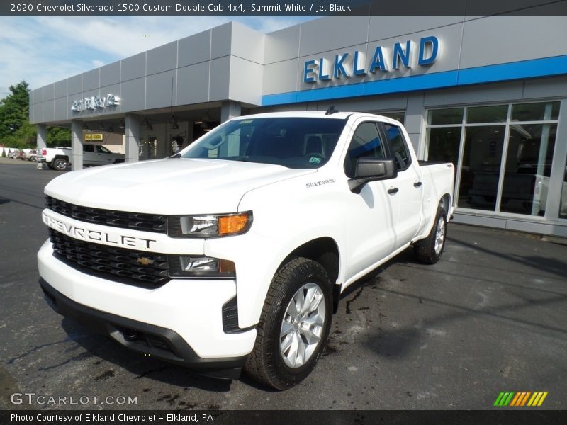 Summit White / Jet Black 2020 Chevrolet Silverado 1500 Custom Double Cab 4x4