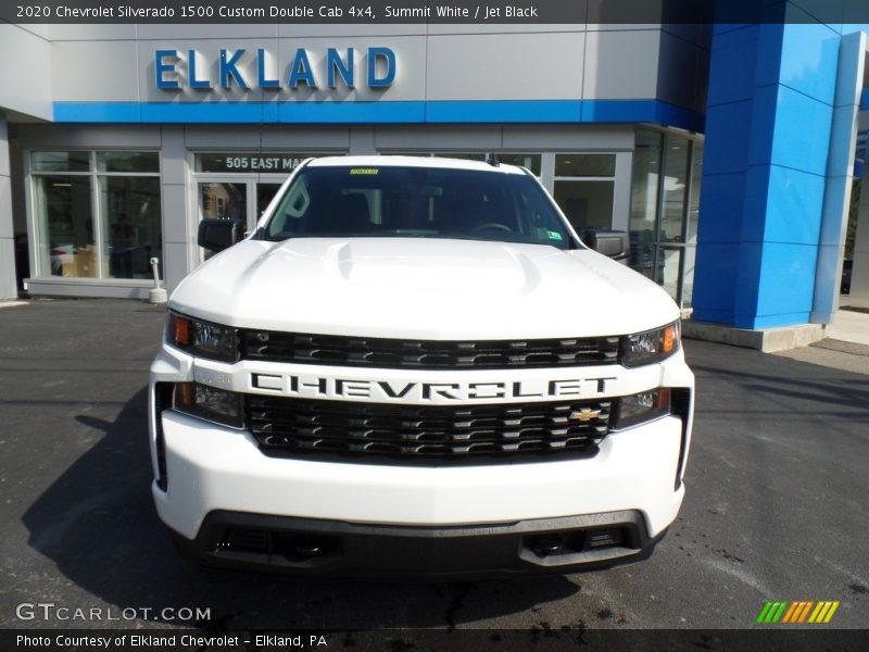 Summit White / Jet Black 2020 Chevrolet Silverado 1500 Custom Double Cab 4x4