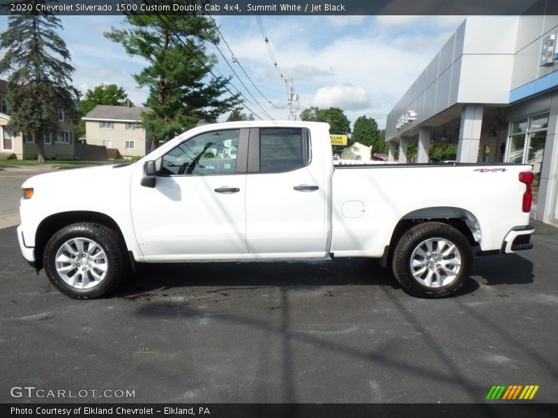 Summit White / Jet Black 2020 Chevrolet Silverado 1500 Custom Double Cab 4x4