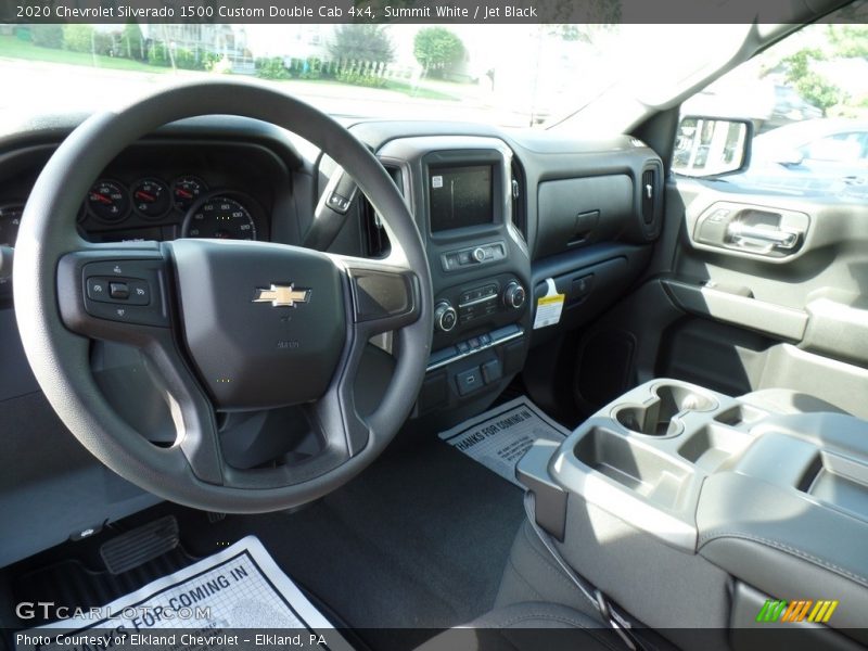 Summit White / Jet Black 2020 Chevrolet Silverado 1500 Custom Double Cab 4x4