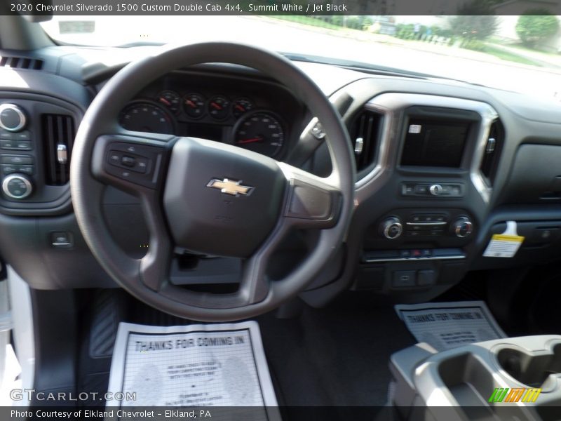 Summit White / Jet Black 2020 Chevrolet Silverado 1500 Custom Double Cab 4x4