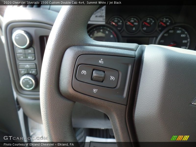 Summit White / Jet Black 2020 Chevrolet Silverado 1500 Custom Double Cab 4x4