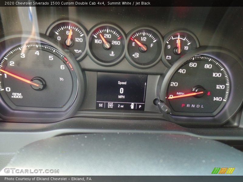 Summit White / Jet Black 2020 Chevrolet Silverado 1500 Custom Double Cab 4x4