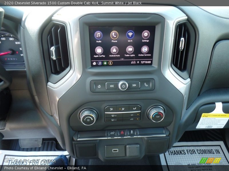 Summit White / Jet Black 2020 Chevrolet Silverado 1500 Custom Double Cab 4x4