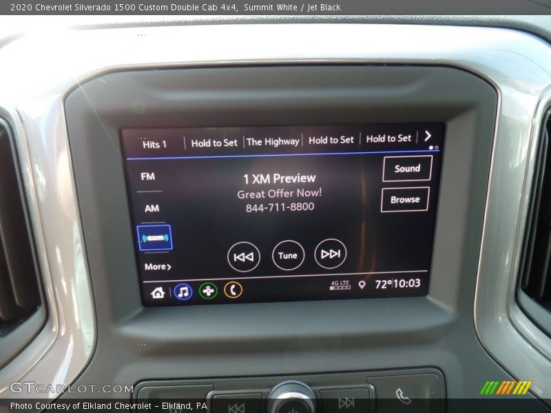 Summit White / Jet Black 2020 Chevrolet Silverado 1500 Custom Double Cab 4x4