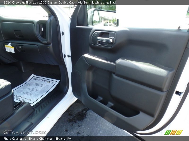 Summit White / Jet Black 2020 Chevrolet Silverado 1500 Custom Double Cab 4x4