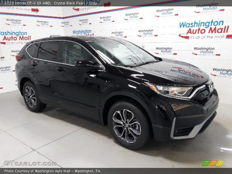 Crystal Black Pearl / Gray 2020 Honda CR-V EX AWD