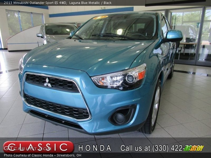 Laguna Blue Metallic / Black 2013 Mitsubishi Outlander Sport ES 4WD