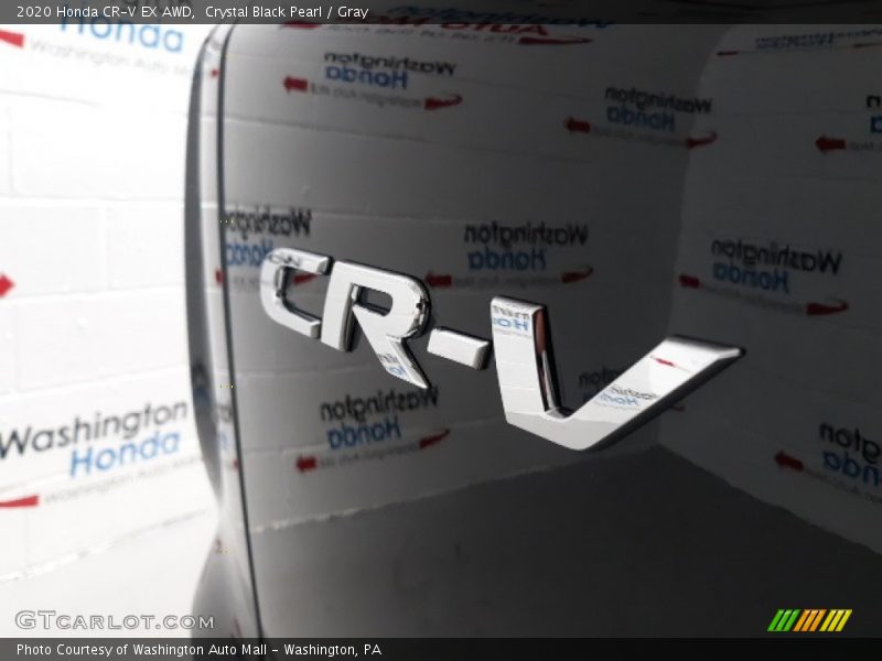 Crystal Black Pearl / Gray 2020 Honda CR-V EX AWD